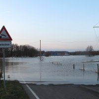 Das Hochwasser stieg auf 9,38m am Pegel Wesel!